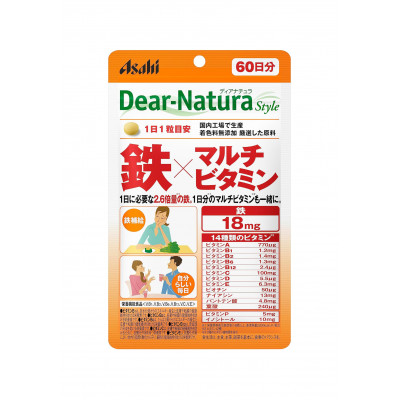 Японские поливитамины и железо Dear-Natura Asahi