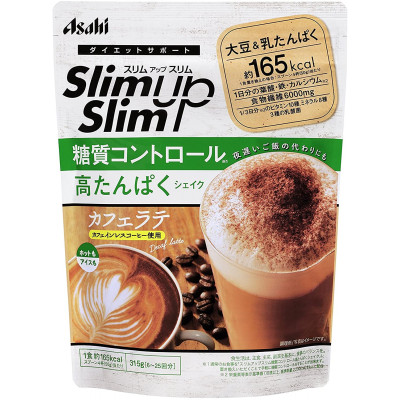 Японский шейк латте с высоким содержанием белка для контроля сахара Slim Up Slim