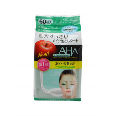 Японские салфетки для снятия макияжа BCL CLEANSING RESEARCH AHA