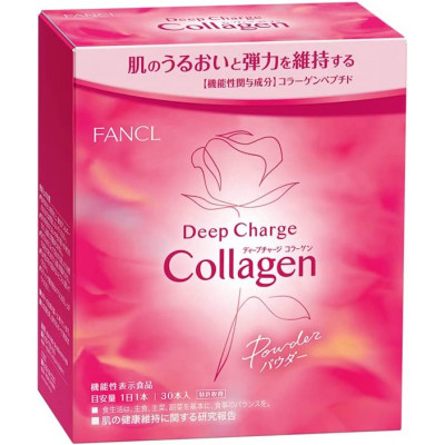 Японский низкомолекулярный коллагеновый порошок Deep Charge Collagen Fancl