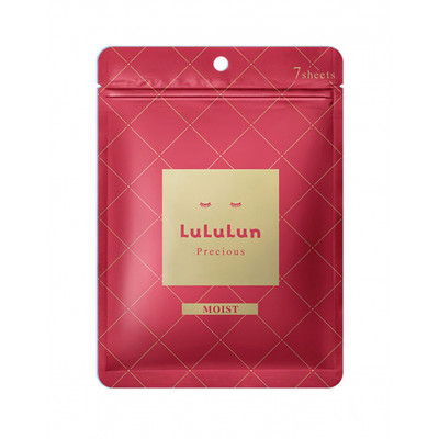 Японская анти возрастная увлажняющая маска для лица LuLuLun Precious RED - 7 шт.