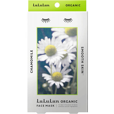 Японская разглаживающая маска с ромашкой римской Lululun Organic