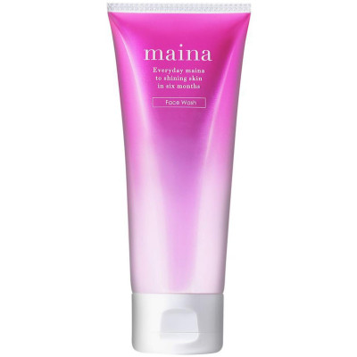 Японская очищающая отбеливающая пенка демакияж Maina Face Wash 