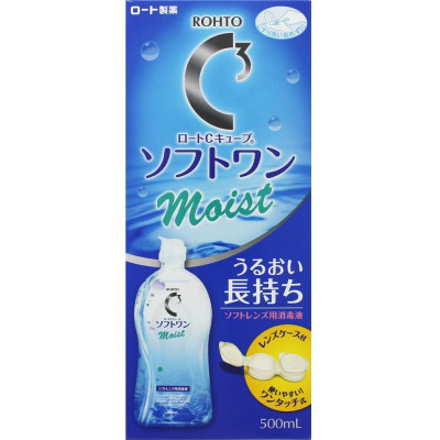 Японский увлажняющий раствор для контактных линз Rohto C Cube Soft One Moist