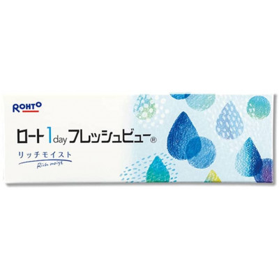 Японские однодневные мягкие контактные линзы Насыщенное Увлажнение Rohto 1day Fresh View