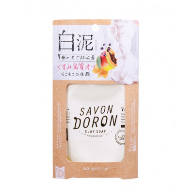 Японская пенка для умывания на основе 7 видов глин Savon Doron Rich White Clay