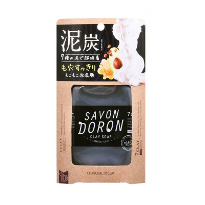 Японская пенка для умывания на основе древесного угля и 7 видов глин Savon Doron