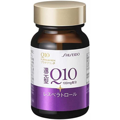 Японский коэнзим Q10 с ресвератролом Platinum Rich Shiseido