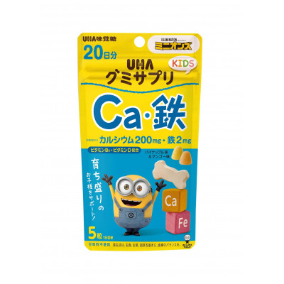 Японский комплекс для детей  с кальцием и железом UHA Gummy Supple Kids Sports