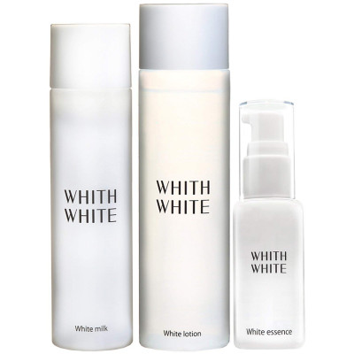 Японский набор отбеливающей косметики (тонер, сыворотка, молочко) WHITE WHITE